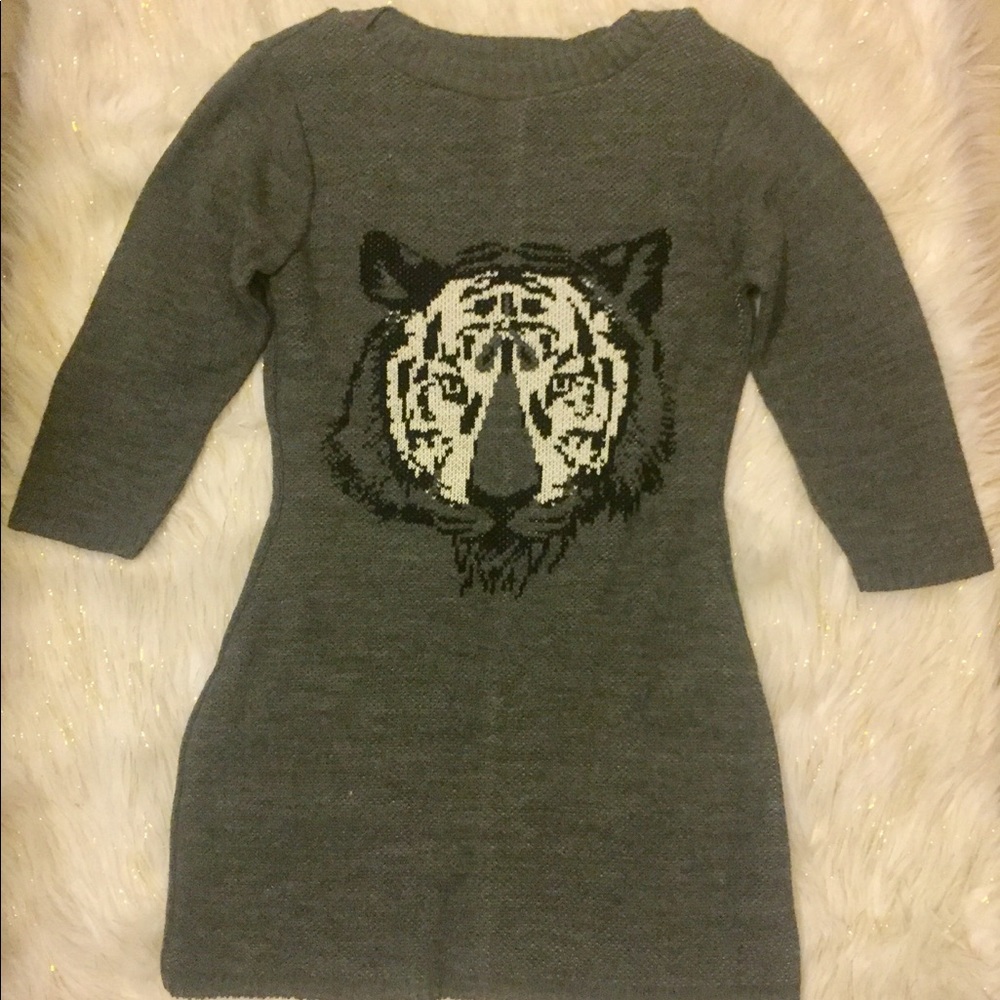 Tiger Knit Cozy Dress
